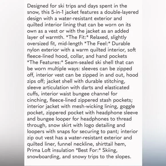 Free Movement by Free People Shred It 5-in-1 Jacket size small - Picture 9 of 9